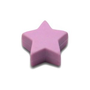 Силіконова бусинка, бусина для прорізувача зубів – Міні зірочка Лаванда