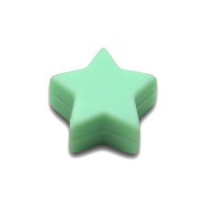 Силіконова бусинка, бусина для прорізувача зубів – Міні зірочка М’ятна