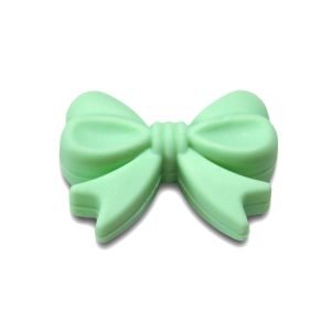 Силіконова бусинка, бусина для прорізувача зубів – Бантик М’ятний