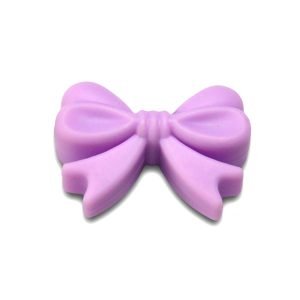 Силіконова бусинка, бусина для прорізувача зубів – Бантик Лаванда