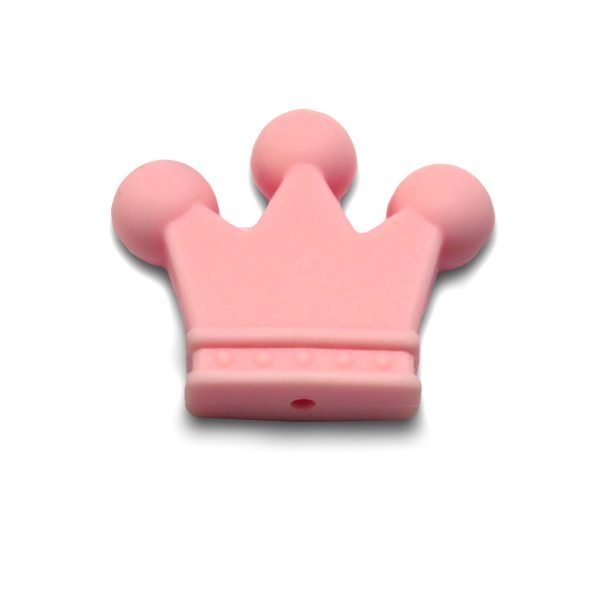 Силиконовая бусинка, бусина для прорезывателя зубов - Корона Розовый кварц — изображение 1