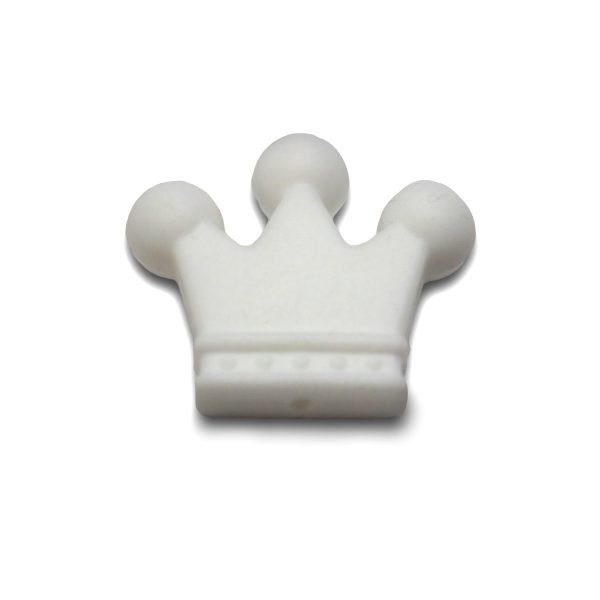 Силиконовая бусинка, бусина для прорезывателя зубов - Корона Белая — изображение 1