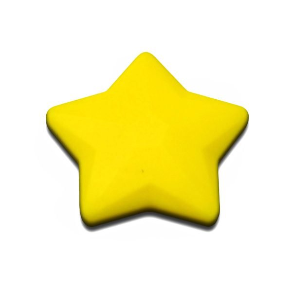 Силіконова бусинка, бусина для прорізувача зубів - Зірка Жовта - Зображення 1