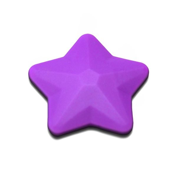 Силіконова бусинка, бусина для прорізувача зубів - Зірка Фіолетова - Зображення 1