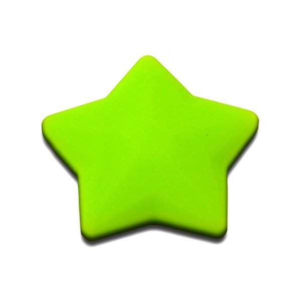 Силиконовая бусинка, бусина для прорезывателя зубов - Звезда Зеленая — изображение 1