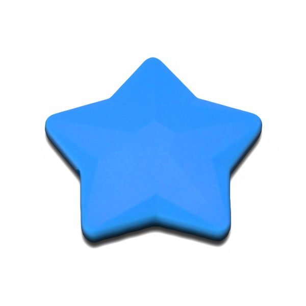 Силіконова бусинка, бусина для прорізувача зубів - Зірка Блакитна - Зображення 1