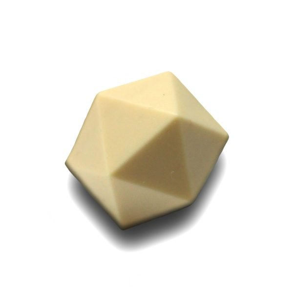 Силиконовая бусинка, бусина для прорезывателя зубов - Икосаэдр Бежевый — изображение 1