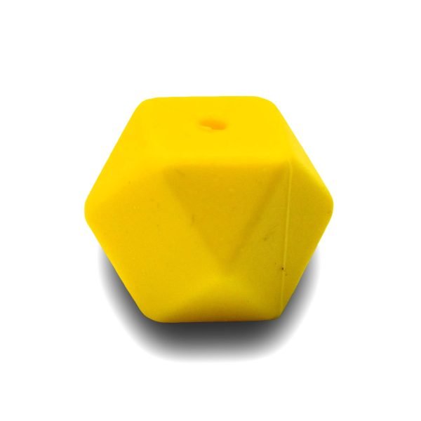 IMG_3132 Силиконовая бусинка, бусина для прорезывателя зубов - Гексагон Желтый — изображение 1