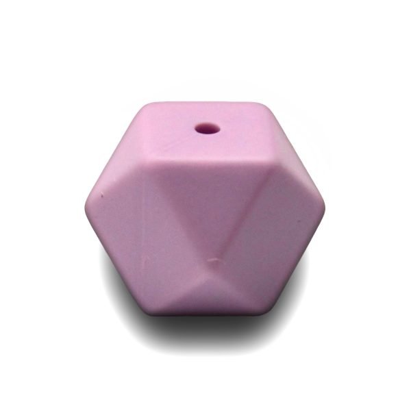 Силіконова бусинка, бусина для прорізувача зубів - Гексагон Лаванда - Зображення 1