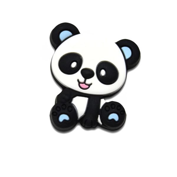 Силиконовая бусинка, бусина для прорезывателя зубов - Мини панда Бэби блю — изображение 1