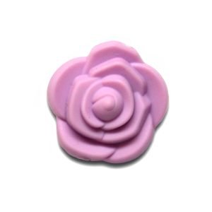 Силіконова бусинка, бусина для прорізувача зубів – Розочка мал. Лаванда