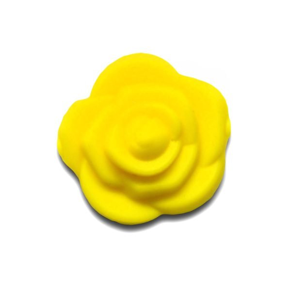 IMG_3191 Силіконова бусинка, бусина для прорізувача зубів - Розочка мал. Жовта - Зображення 1