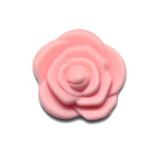 Силіконова бусинка, бусина для прорізувача зубів - Розочка мал. Рожевий кварц - Зображення 1
