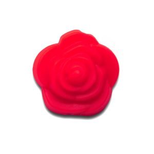 Силіконова бусинка, бусина для прорізувача зубів – Розочка мал. Червона