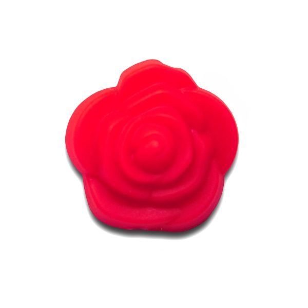 Силіконова бусинка, бусина для прорізувача зубів - Розочка мал. Червона - Зображення 1