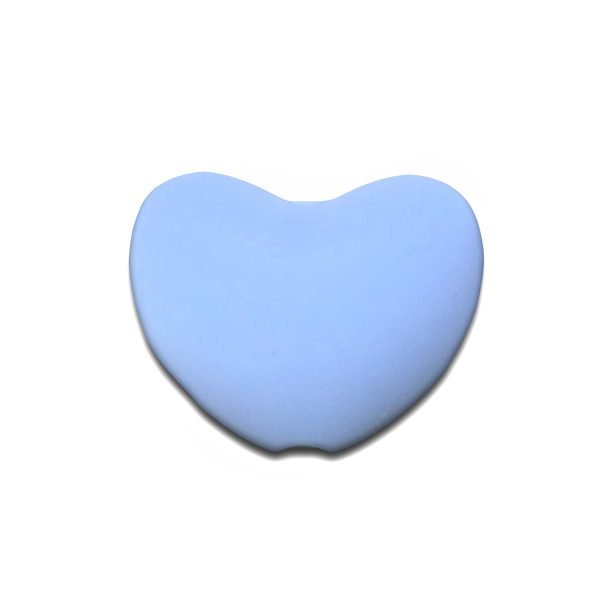 Силіконова бусинка, бусина для прорізувача зубів - Серце Бебі блю - Зображення 1