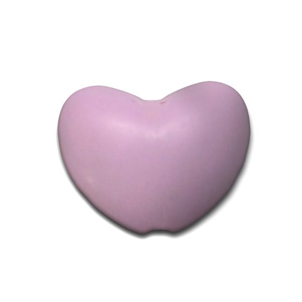 Силіконова бусинка, бусина для прорізувача зубів - Серце Лаванда - Зображення 1