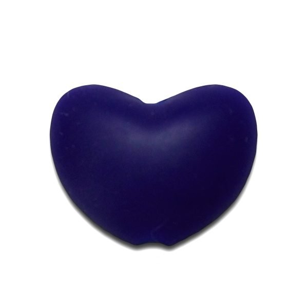 Силиконовая бусинка, бусина для прорезывателя зубов - Сердце Темно синее — изображение 1