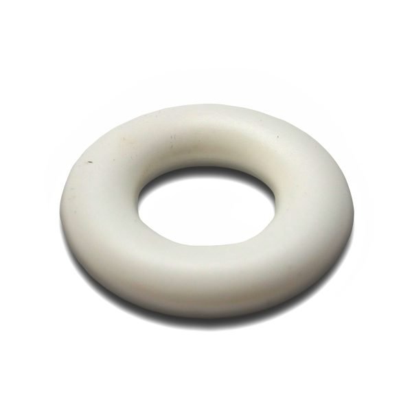 Силиконовая бусинка, бусина для прорезывателя зубов - Кольцо Белое — изображение 1