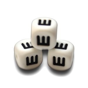 Силіконова буква, літера намистина "Ш"