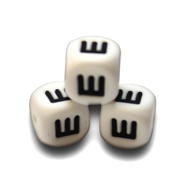 Силиконовая буква, буква бусина "Ш" — изображение 1