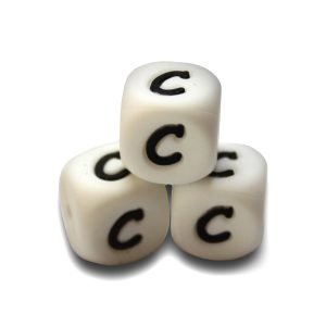 Силіконова буква, літера намистина “С”