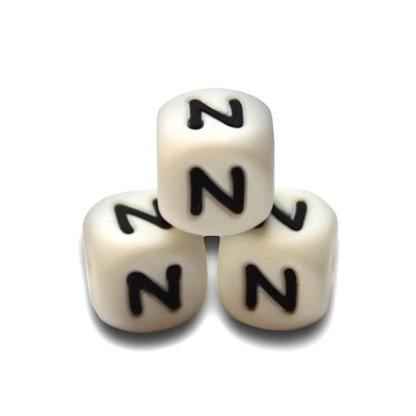 Силиконовая буква, буква бусина "N" — изображение 1