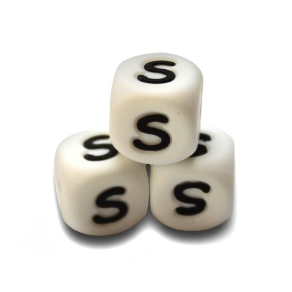 Силиконовая буква, буква бусина "S" — изображение 1