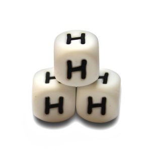 Силіконова буква, літера намистина “Н”