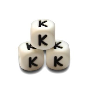 Силіконова буква, літера намистина “К”