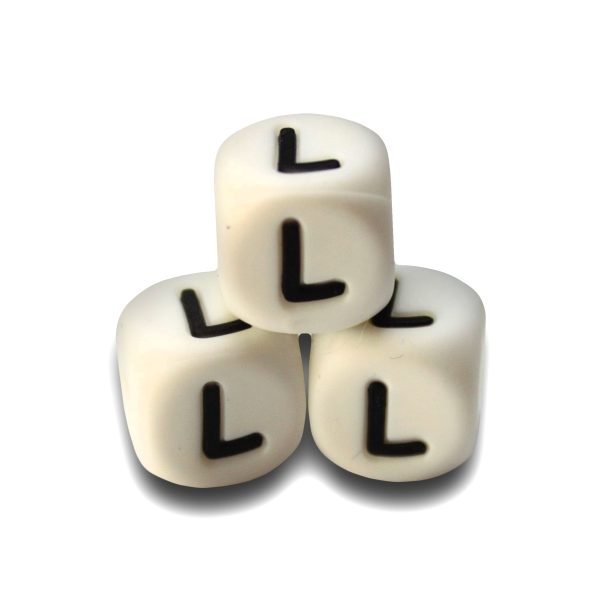 Силиконовая буква, буква бусина "L" — изображение 1