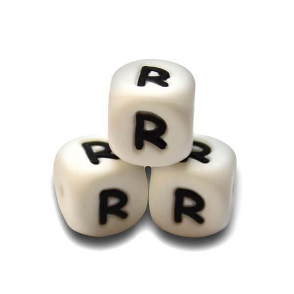 Силиконовая буква, буква бусина "R" — изображение 1