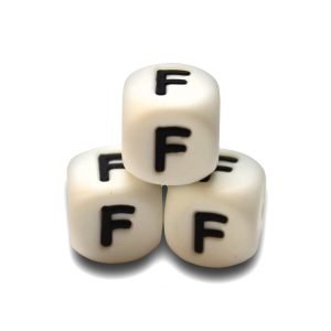 Силіконова буква, літера намистина “F”