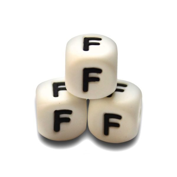 Силиконовая буква, буква бусина "F" — изображение 1