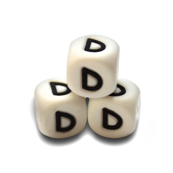 Силиконовая буква, буква бусина "D" — изображение 1