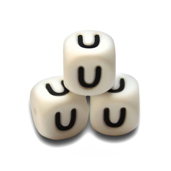 Силиконовая буква, буква бусина "U" — изображение 1