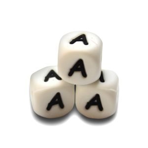 Силіконова буква, літера намистина “А”