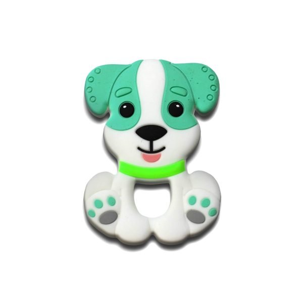 Силіконовий гризунець, прорізувач для зубів - Собачка Бірюзова - Зображення 1