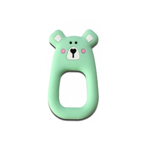 Силіконовий гризунець, прорізувач для зубів - Ведмедик кільце М'ятний - Зображення 1