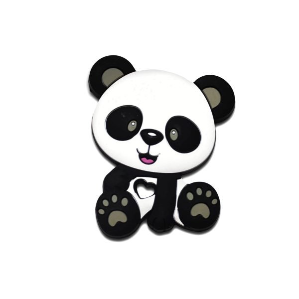 Силиконовый грызунок, прорезыватель для зубов - Панда Серая светлая — изображение 1