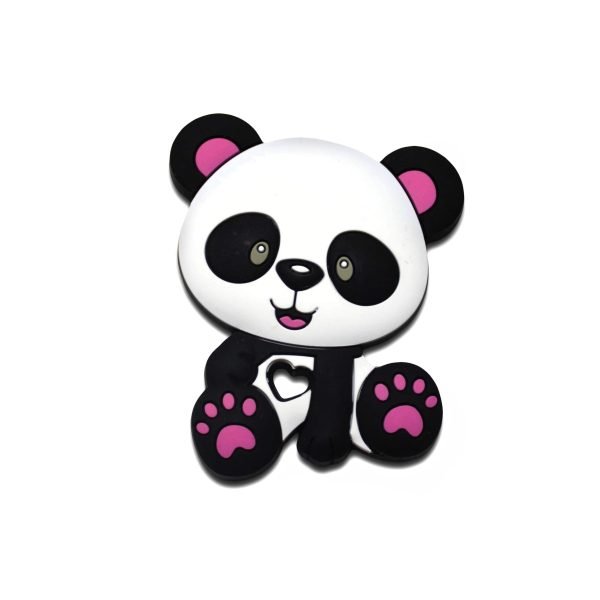 Силіконовий гризунець, прорізувач для зубів - Панда Рожева - Зображення 1