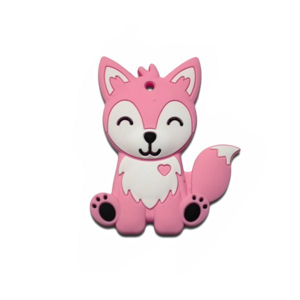 Силиконовый грызунок, прорезыватель для зубов - Хаски Розовый кварц — изображение 1