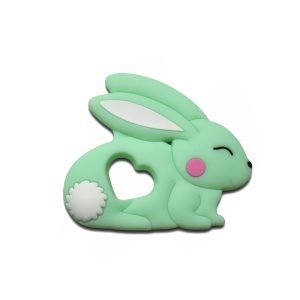 Силіконовий гризунець, прорізувач для зубів – Зайчик М’ятний