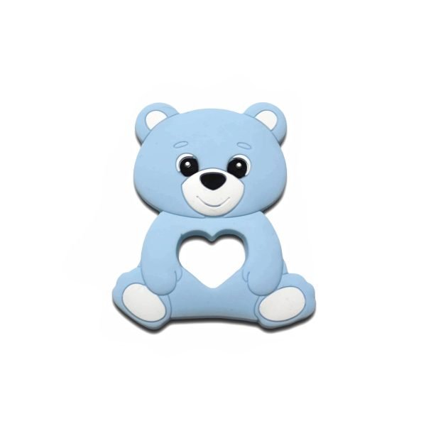 Силиконовый грызунок, прорезыватель для зубов - Мишка малыш Бэби блю — изображение 1