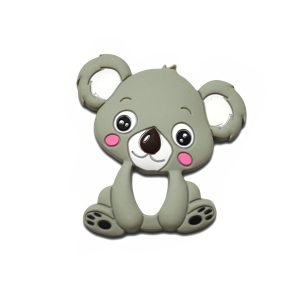 Силіконовий гризунець, прорізувач для зубів – Коала Сіра світла