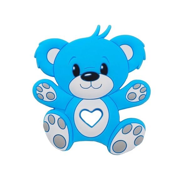 Силіконовий гризунець, прорізувач для зубів - Ведмедик плюшевий Блакитний - Зображення 1