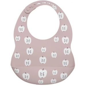 Силіконовий слюнявчик з кишенькою “Яблучка”