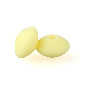 Силіконова бусинка, бусина для прорізувача зубів – Роздільник Кремовий