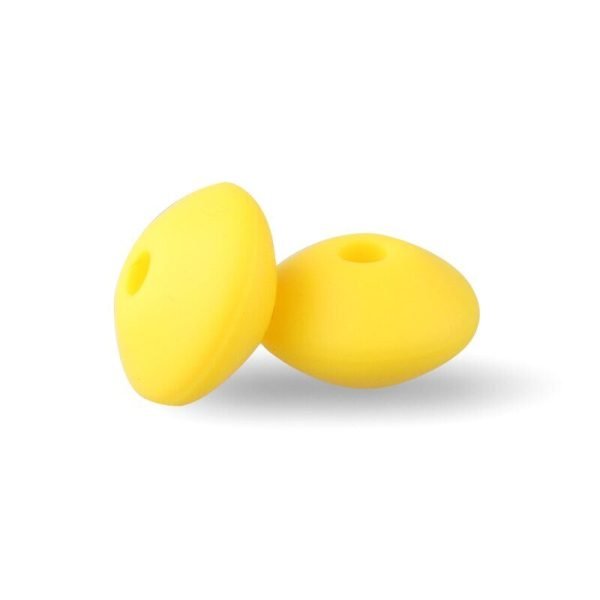Силиконовая бусинка, бусина для прорезывателя зубов - Разделитель Желтый — изображение 1