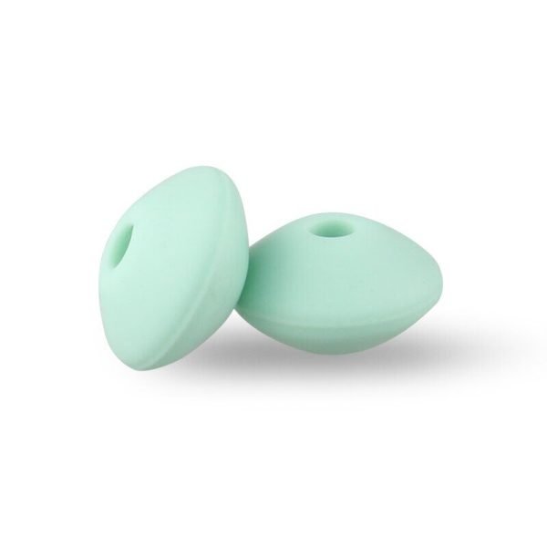 Силіконова бусинка, бусина для прорізувача зубів - Роздільник М'ятний - Зображення 1